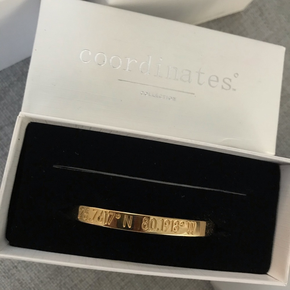 Miami Coordinates Collection Legend Bangle Gold